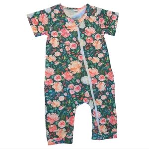 🍁2/$7🍁Green And Pink Floral Jumpsuit